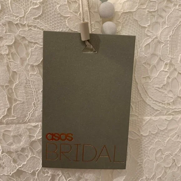 ASOS Ariana Lace Cami Wedding Dress with Full Skirt - Picture 7 of 8